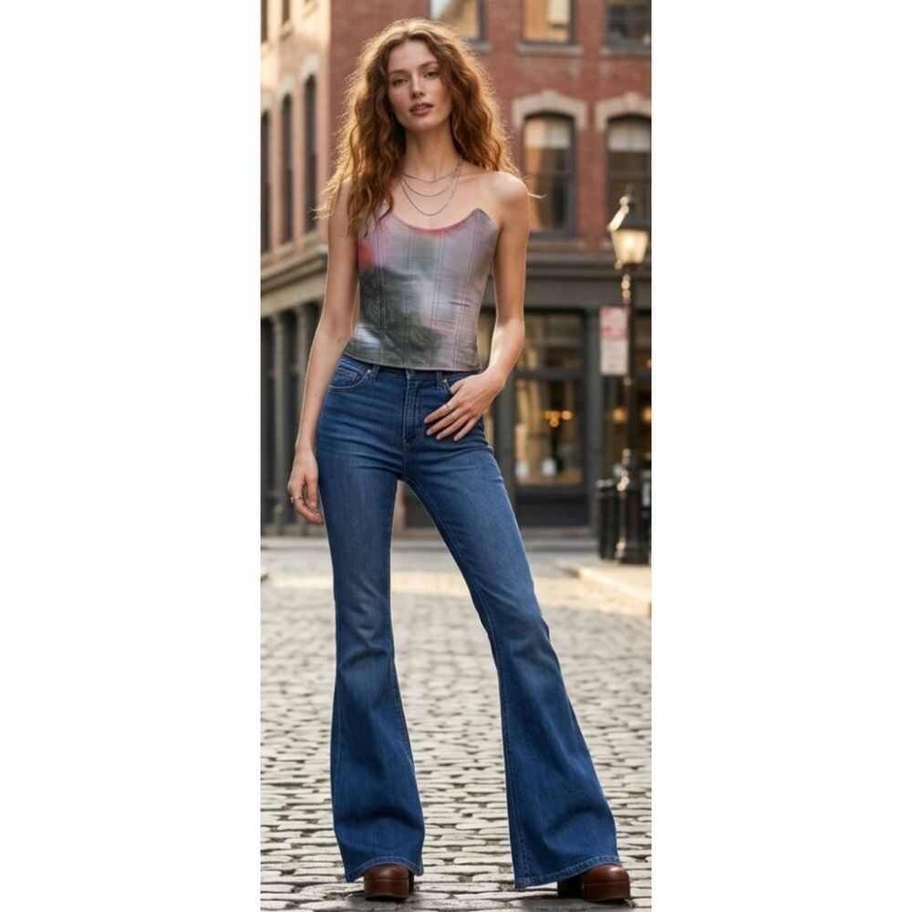 Miaou womens small leia corset vegan leather top purple gray